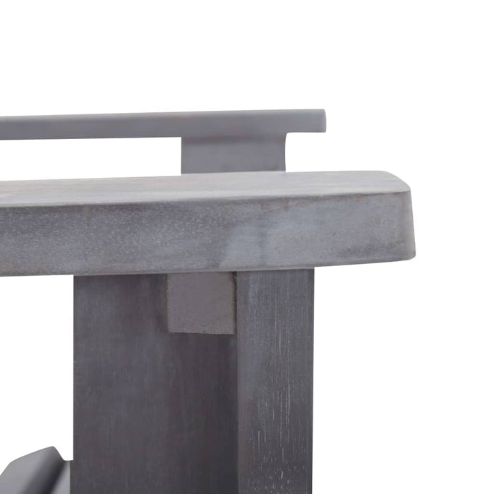 Scaun Adirondack, gri, lemn masiv de acacia WALTI