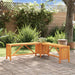 Bancă de grădină de colț cu jardinieră, 117x117x40 cm, acacia - WALTI WALTI