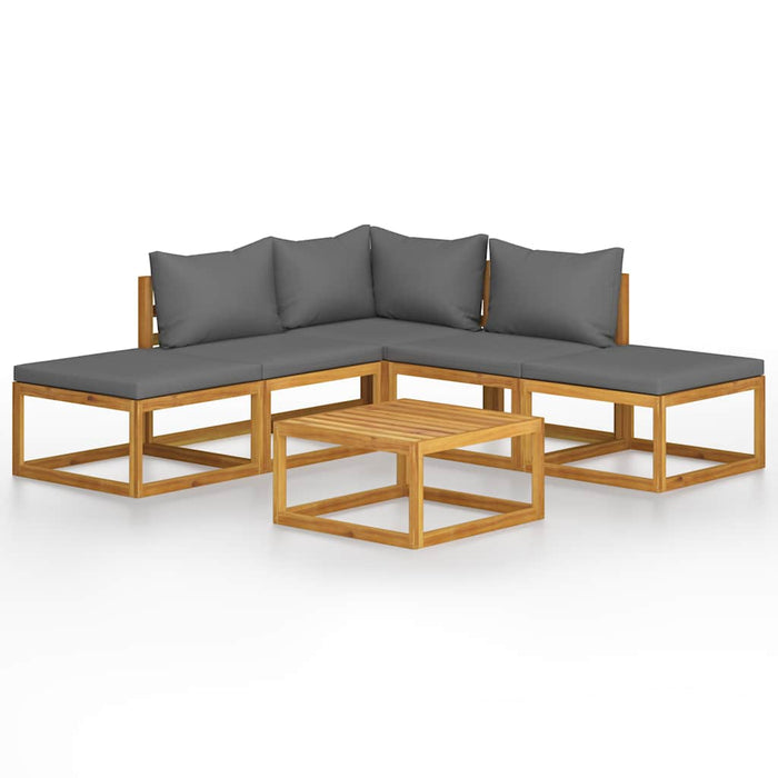 Set mobilier grădină cu perne, 6 piese, lemn masiv acacia - WALTI WALTI