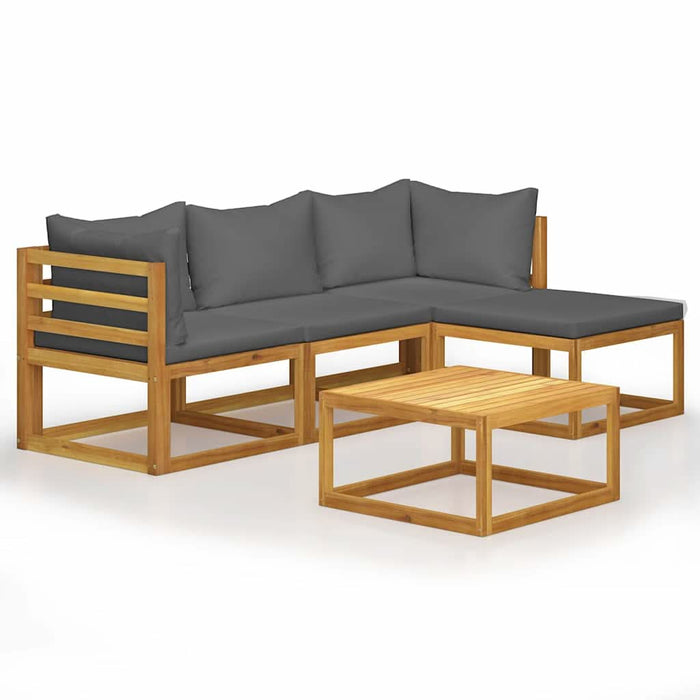 Set mobilier grădină cu perne, 5 piese, lemn masiv acacia - WALTI WALTI