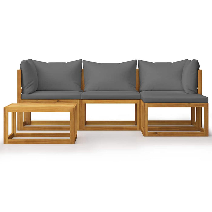 Set mobilier grădină cu perne, 5 piese, lemn masiv acacia - WALTI WALTI