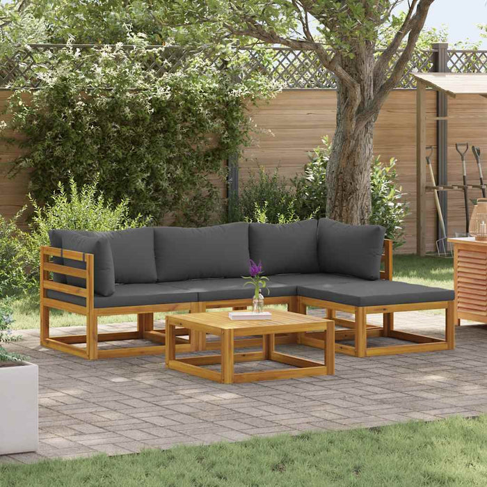 Set mobilier grădină cu perne, 5 piese, lemn masiv acacia - WALTI WALTI