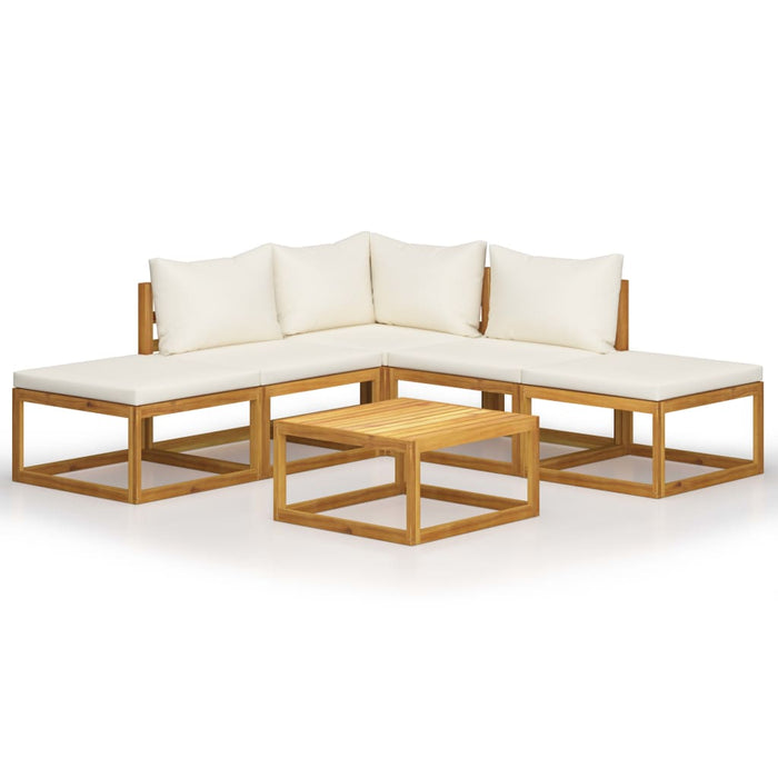 Set mobilier grădină cu perne, 6 piese, lemn masiv acacia - WALTI WALTI