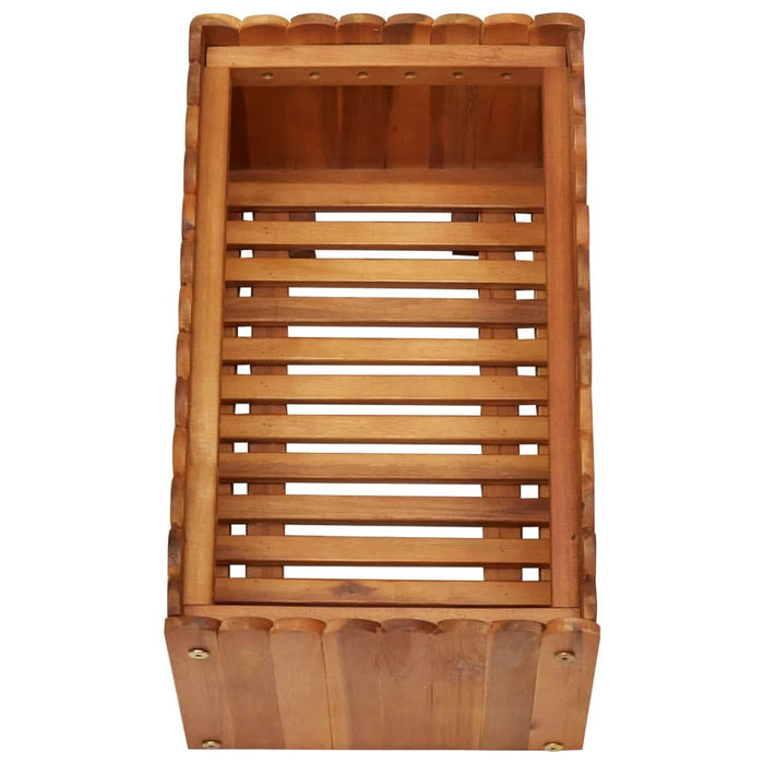 Strat înălțat de grădină, 50 x 30 x 25 cm, lemn masiv de acacia - WALTI WALTI