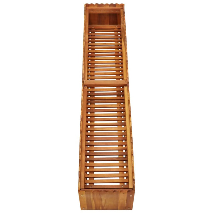 Strat înălțat de grădină, 150x30x25 cm, lemn masiv de acacia - WALTI WALTI