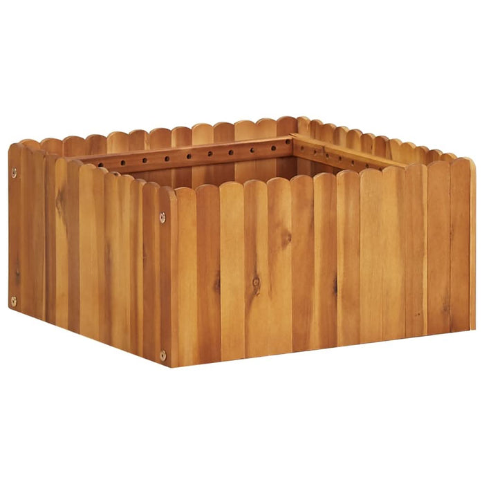 Strat înălțat de grădină, 50 x 50 x 25 cm, lemn masiv de acacia - WALTI WALTI