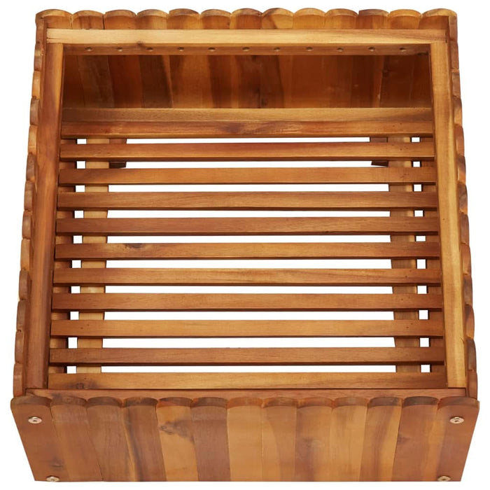 Strat înălțat de grădină, 50 x 50 x 25 cm, lemn masiv de acacia - WALTI WALTI