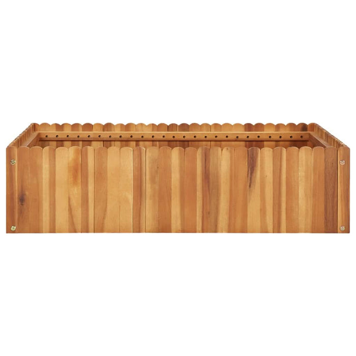 Strat înălțat de grădină, 100x100x25 cm, lemn masiv de acacia - WALTI WALTI