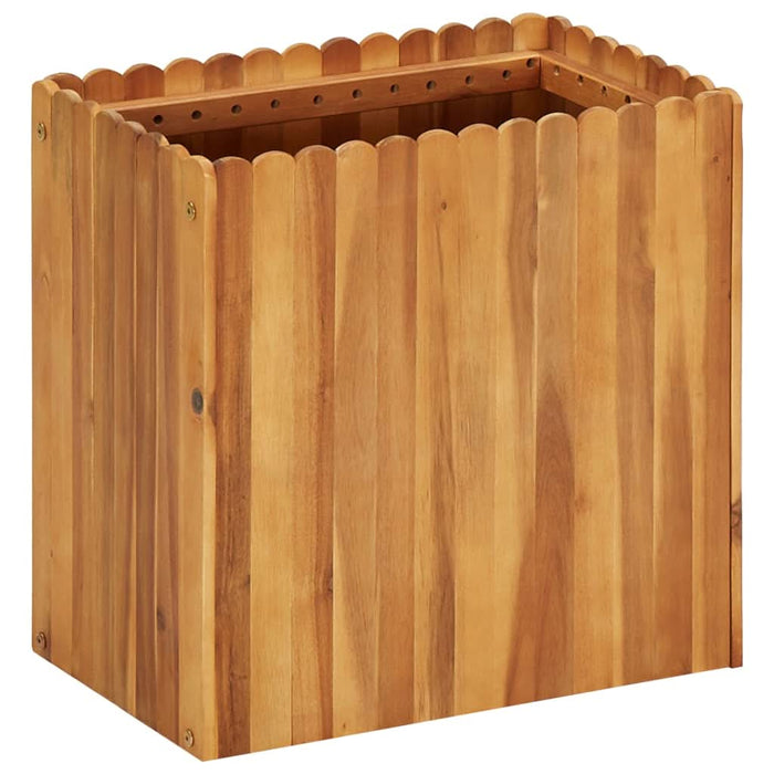 Strat înălțat de grădină, 50 x 30 x 50 cm, lemn masiv de acacia - WALTI WALTI