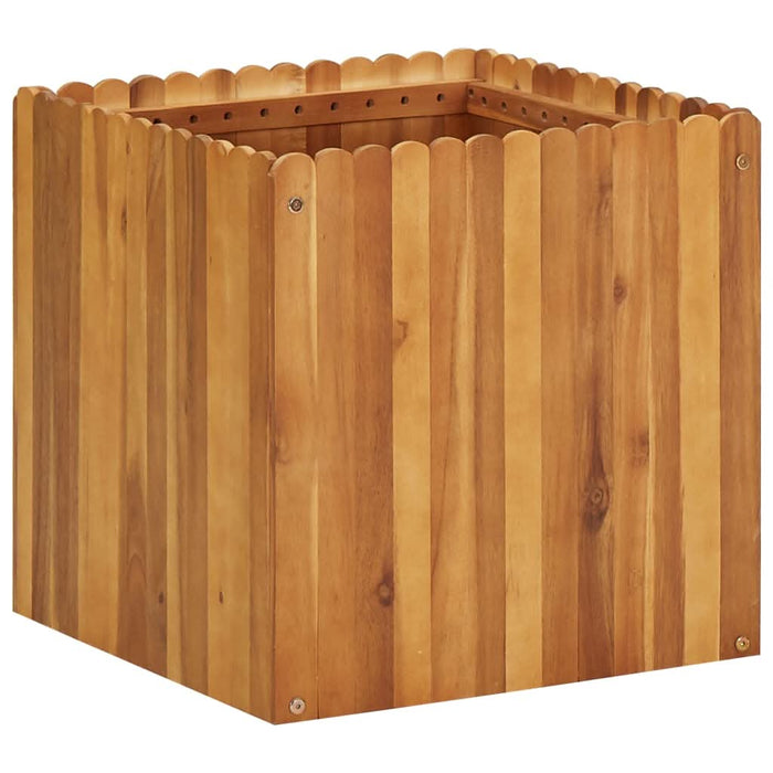 Strat înălțat de grădină, 50 x 50 x 50 cm, lemn masiv de acacia - WALTI WALTI
