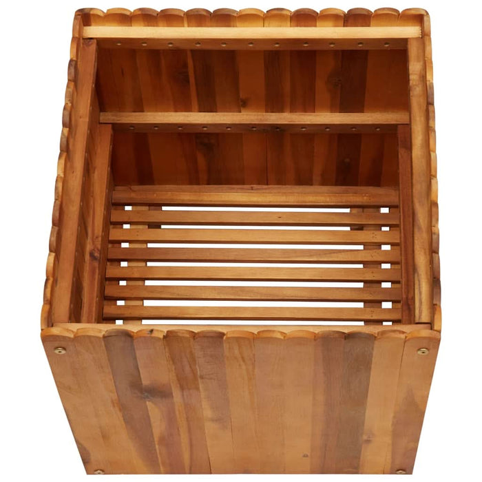Strat înălțat de grădină, 50 x 50 x 50 cm, lemn masiv de acacia - WALTI WALTI