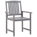 Set mobilier de exterior, 5 piese, gri, lemn masiv de acacia - WALTI WALTI