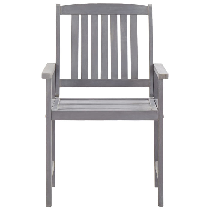 Set mobilier de exterior, 5 piese, gri, lemn masiv de acacia - WALTI WALTI