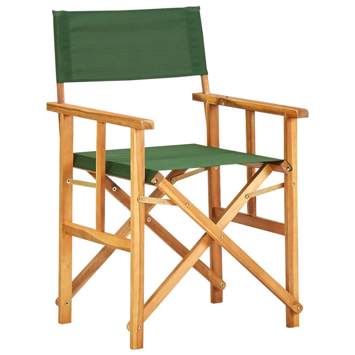 Scaun de regizor, verde, lemn masiv de acacia WALTI