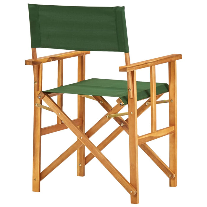 Scaun de regizor, verde, lemn masiv de acacia WALTI