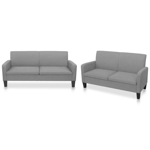 Set canapele, 2 piese, gri deschis, material textil - WALTI WALTI