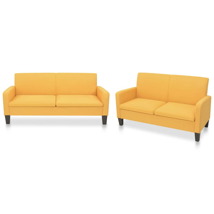 Set de canapele, 2 piese, galben, material textil - WALTI WALTI