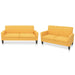Set de canapele, 2 piese, galben, material textil - WALTI WALTI