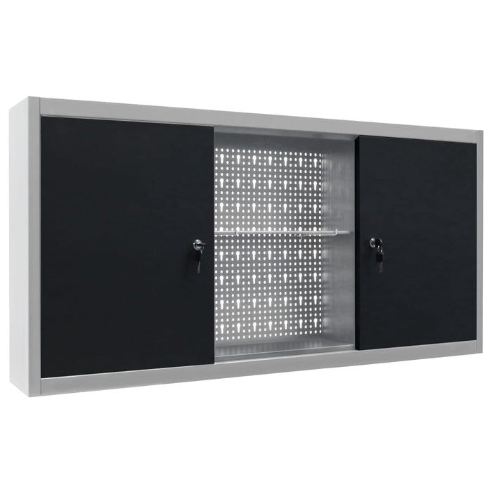 Dulap de perete pentru unelte gri & negru metal stil industrial WALTI