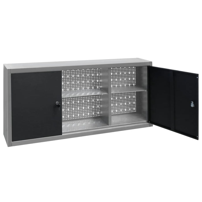 Dulap de perete pentru unelte gri & negru metal stil industrial WALTI