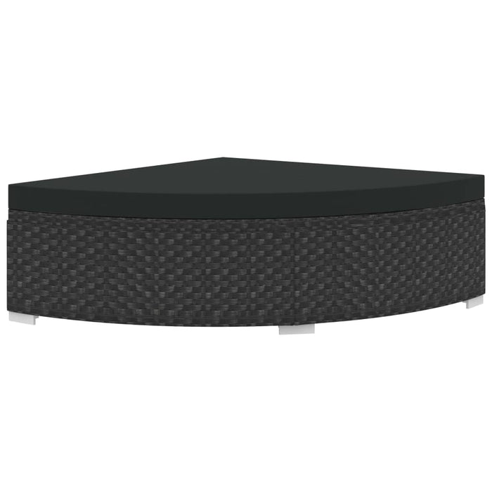 Set mobilier de grădină cu perne, 6 piese, negru, poliratan - WALTI WALTI