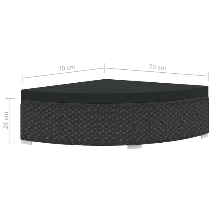 Set mobilier de grădină cu perne, 6 piese, negru, poliratan - WALTI WALTI
