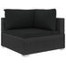 Set mobilier de grădină cu perne, 12 piese, negru, poliratan - WALTI WALTI