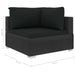 Set mobilier de grădină cu perne, 12 piese, negru, poliratan - WALTI WALTI