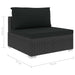 Set mobilier de grădină cu perne, 12 piese, negru, poliratan - WALTI WALTI