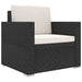 Set mobilier de grădină cu perne, 8 piese, negru, poliratan - WALTI WALTI