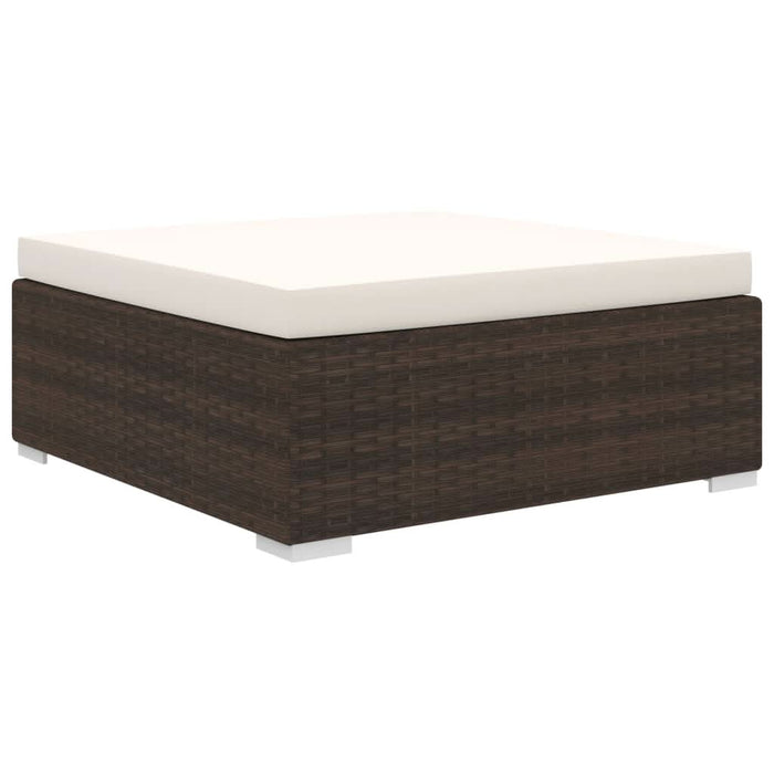 Set mobilier de grădină cu perne, 4 piese, maro, poliratan - WALTI WALTI