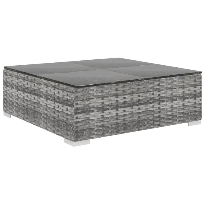 Set mobilier de grădină cu perne, 4 piese, gri, poliratan WALTI