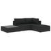 Set mobilier de grădină cu perne, 4 piese, negru, poliratan - WALTI WALTI
