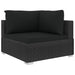 Set mobilier de grădină cu perne, 4 piese, negru, poliratan - WALTI WALTI