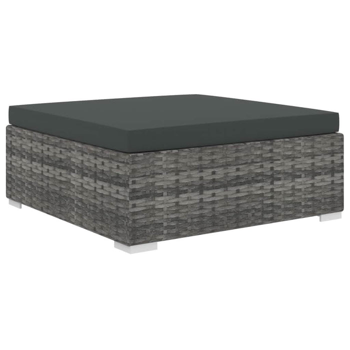 Set mobilier de grădină cu perne, 5 piese, gri, poliratan - WALTI WALTI