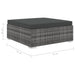 Set mobilier de grădină cu perne, 5 piese, gri, poliratan - WALTI WALTI