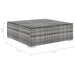 Set mobilier de grădină cu perne, 5 piese, gri, poliratan - WALTI WALTI
