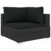 Set mobilier de grădină cu perne, 5 piese, negru, poliratan - WALTI WALTI
