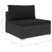 Set mobilier de grădină cu perne, 5 piese, negru, poliratan - WALTI WALTI
