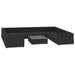 Set mobilier de grădină cu perne, 9 piese, negru, poliratan - WALTI WALTI