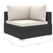 Set mobilier de grădină cu perne, 9 piese, negru, poliratan - WALTI WALTI