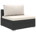 Set mobilier de grădină cu perne, 11 piese, negru, poliratan - WALTI WALTI