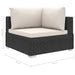 Set mobilier de grădină cu perne, 11 piese, negru, poliratan - WALTI WALTI