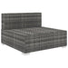 Scaun modular de mijloc, 1 buc., gri, poliratan, cu perne - WALTI WALTI