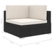 Scaun modular de colț, 1 buc., negru, poliratan, cu perne - WALTI WALTI