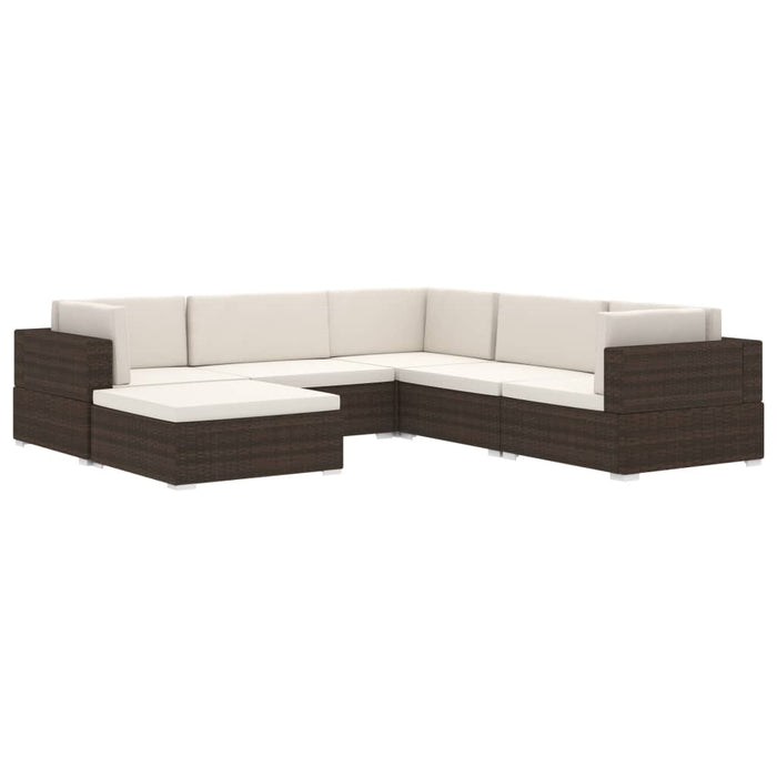 Scaun modular de colț, 1 buc., negru, poliratan, cu perne - WALTI WALTI