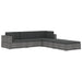 Scaun modular de colț, 1 buc., negru, poliratan, cu perne - WALTI WALTI
