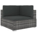 Scaun modular de colț, 1 buc., gri, poliratan, cu perne - WALTI WALTI