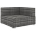 Scaun modular de colț, 1 buc., gri, poliratan, cu perne - WALTI WALTI