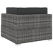 Scaun modular de colț, 1 buc., gri, poliratan, cu perne - WALTI WALTI